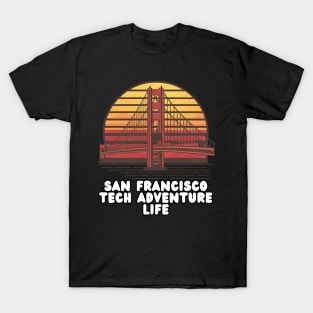 Tech Adventure Life San Francisco Sunset T-Shirt